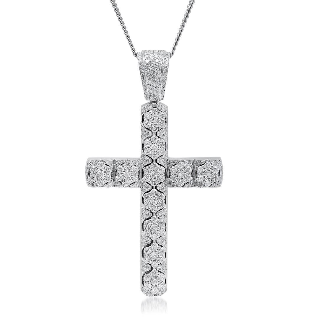 14K White Gold 11.00cts. Diamond Pendant