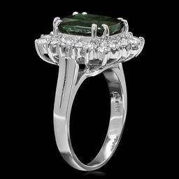 14k Gold 3.50ct Tourmaline 1.00ct Diamond Ring