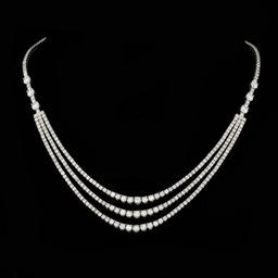 18k White Gold 12.60ct Diamond Necklace