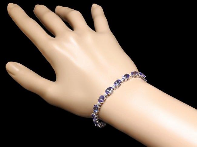 14k 14.00ct Tanzanite 0.90ct Diamond Bracelet