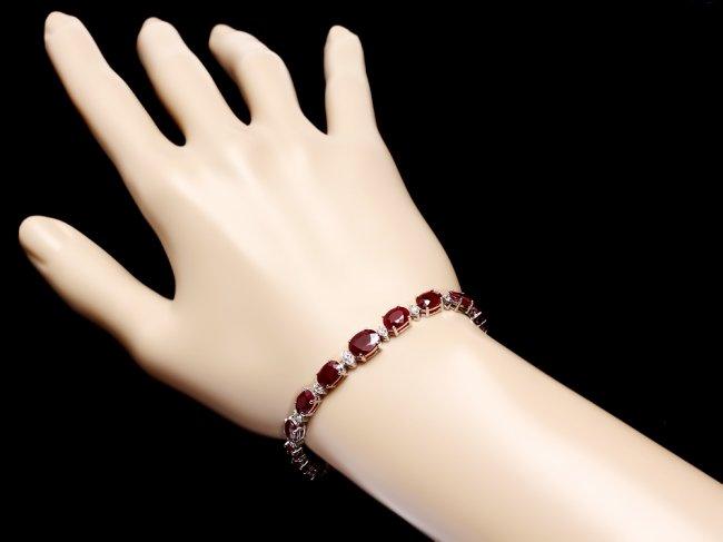 14k Gold 14.00ct Ruby 0.70ct Diamond Bracelet