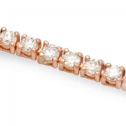 14k Rose Gold 3.60ct Diamond Bracelet