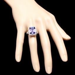 18k Gold 6.50ct Tanzanite 1.10ct Diamond Ring