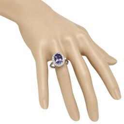 14K Gold 5.54ct Tanzanite 0.33ct Diamond Ring