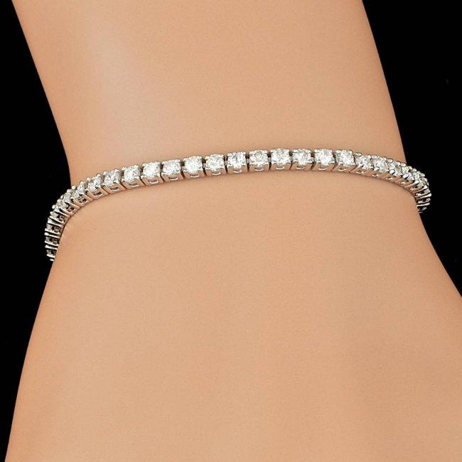 14k White Gold 3.70ct Diamond Bracelet