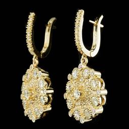 14k Yellow Gold 5.00ct Diamond Earrings