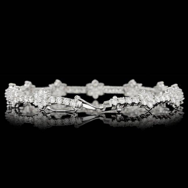 18k White Gold 6.80ct Diamond Bracelet