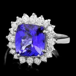 14k Gold 4.00ct Tanzanite 0.90ct Diamond Ring