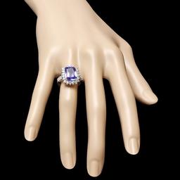 14k Gold 5.00ct Tanzanite 1.20ct Diamond Ring