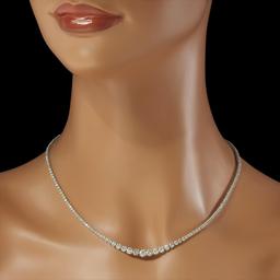 18K Gold 7.57ct Diamond Necklace