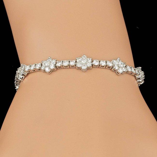 18k White Gold 6.80ct Diamond Bracelet