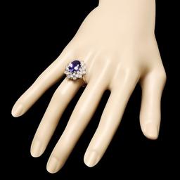 14k Gold 3.50ct Tanzanite 1.70ct Diamond Ring