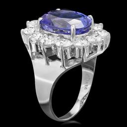 14k Gold 5.50ct Tanzanite 2.30ct Diamond Ring