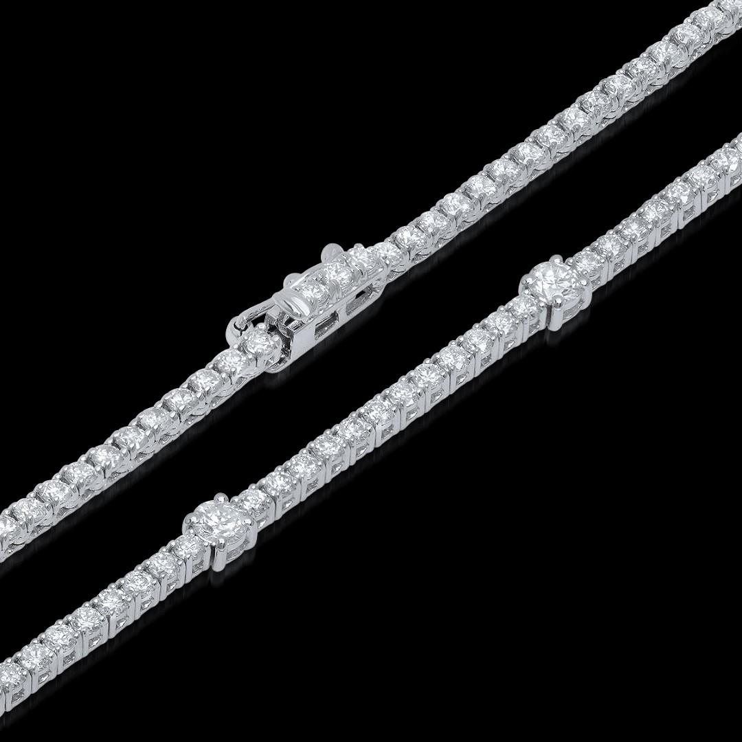 18K White Gold 3.15cts. Diamond Bracelet