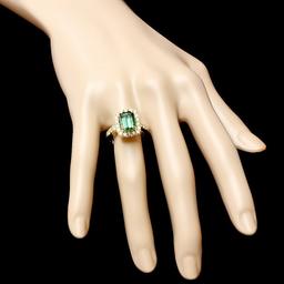 14k Gold 3.50ct Tourmaline 1.10ct Diamond Ring