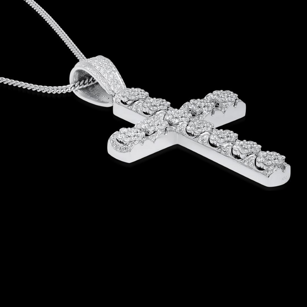 14K White Gold 11.00cts. Diamond Pendant