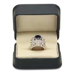 14K Gold 5.11ct Sapphire 1.07cts Diamond Ring