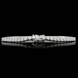 14k White Gold 3.70ct Diamond Bracelet