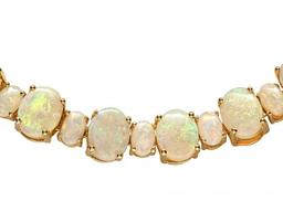 14k Yellow Gold 42.50ct Opal   Necklace