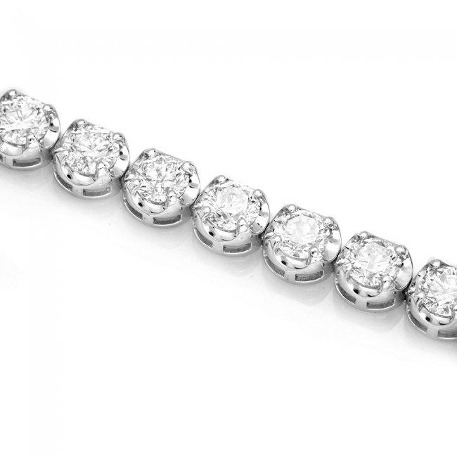 18k White Gold 10.00ct Diamond Tennis Bracelet