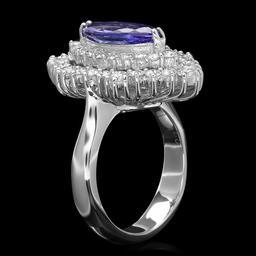 14k Gold 2.00ct Tanzanite 1.50ct Diamond Ring