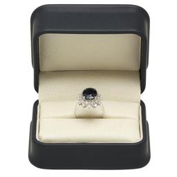 14K Gold 4.35ct Sapphire 0.48ct Diamond Ring