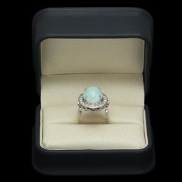 14K Gold 5.67ct Opal 0.88ct Diamond Ring