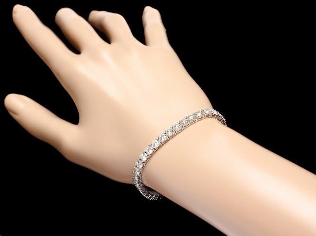 18k White Gold 13.00ct Diamond Tennis Bracelet