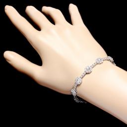 18k White Gold 8.20ct Diamond Bracelet