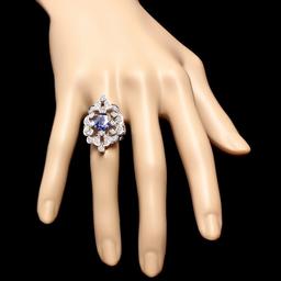 14k Gold 2.00ct Sapphire 1.30ct Diamond Ring