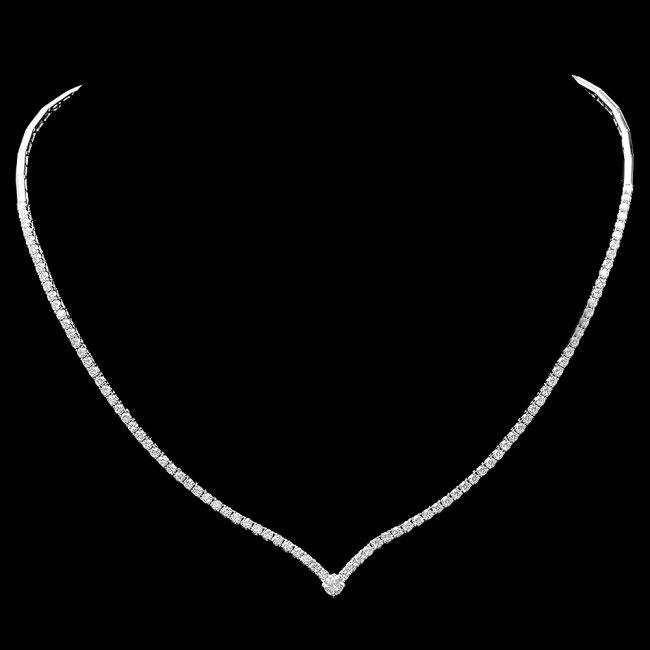 18k White Gold 3.50ct Diamond Necklace