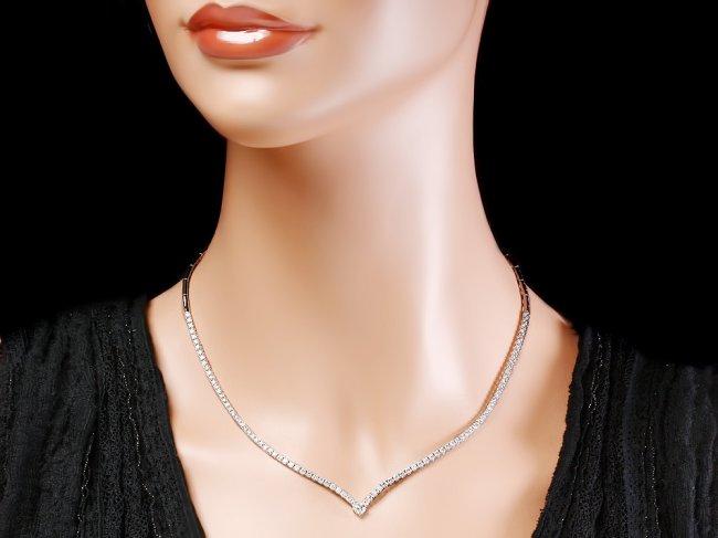 18k White Gold 3.50ct Diamond Necklace