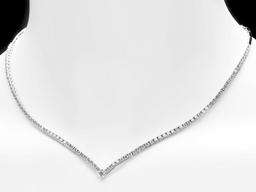 18k White Gold 3.50ct Diamond Necklace