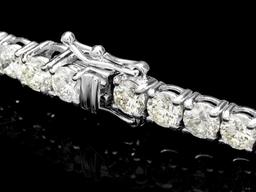 18k White Gold 12.00ct Diamond Tennis Bracelet