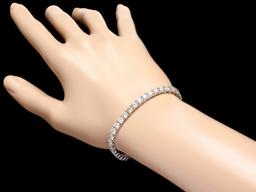 18k White Gold 12.00ct Diamond Tennis Bracelet