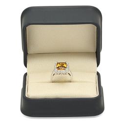 14K Gold 3.91ct Yellow Beryl 1.15cts Diamond Ring