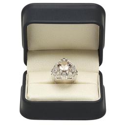 14K Gold 7.28ct Morganite 1.18ct Diamond Ring