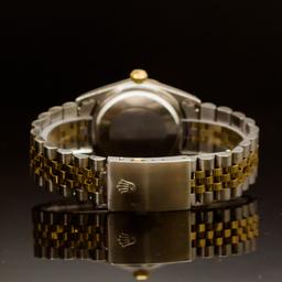 Rolex Two-Tone Datejust 36mm Brown Mother of Pearl Dial w/Diamonds on 9th & 6th Hour Wristwatch