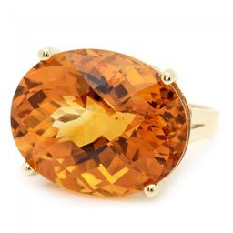 14k Yellow Gold 31.00ct Citrine Ring