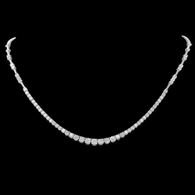 18k White Gold 5.80ct Diamond Necklace