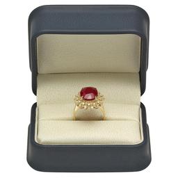 14K Gold 8.61ct Ruby 0.55ct Diamond Ring