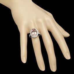 14K Gold 5.84ct Morganite 1.81ct Diamond Ring