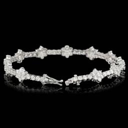 18k White Gold 6.80ct Diamond Bracelet