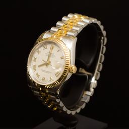 Rolex Two-Tone DateJust 36mm F Serial Men's Wristwatch