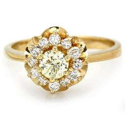 14k Yellow Gold .7ct Diamond Ring