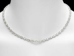 18k White Gold 17ct Diamond Necklace