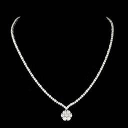 18k White Gold 11.2ct Diamond Necklace