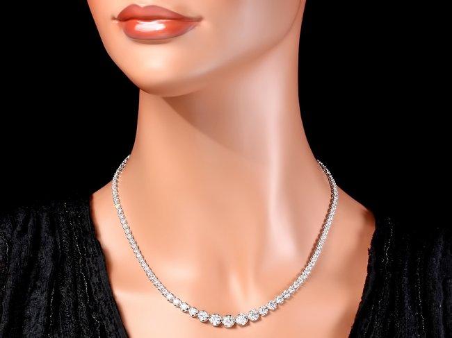 18k White Gold 11.60ct Diamond Necklace