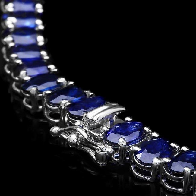 14k Gold 51.5ct Sapphire 1.55ct Diamond Necklace