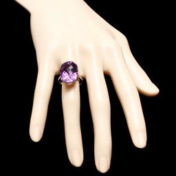 14k White Gold 15.00ct Amethyst Ring